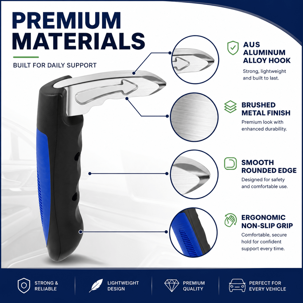 Dofryna® 2-in-1 Portable Car Door Assist Handle - Safe & Easy Exits for Seniors