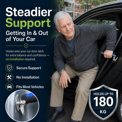 Dofryna® 2-in-1 Portable Car Door Assist Handle - Safe & Easy Exits for Seniors